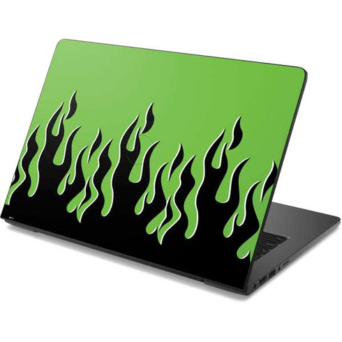 Green Flames Dell Chromebook Skin