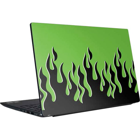 Green Flames Dell Vostro Skin