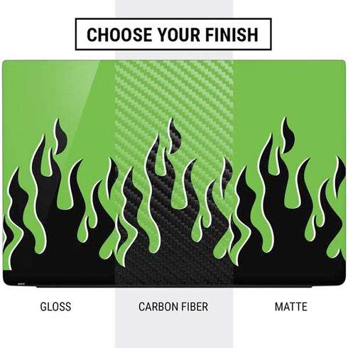 Green Flames Dell Vostro Skin