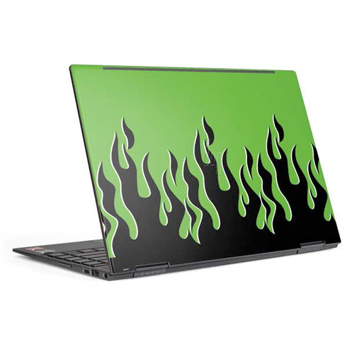 Green Flames HP Envy Skin