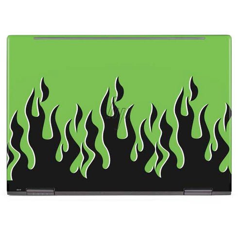 Green Flames HP Envy Skin