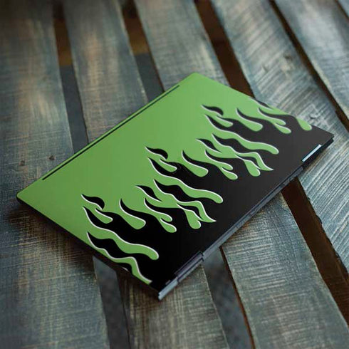 Green Flames HP Envy Skin