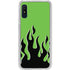 Green Flames Galaxy A10e Clear Case