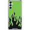 Green Flames Galaxy A14 5G Clear Case