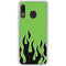 Green Flames Galaxy A20 Clear Case