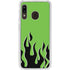 Green Flames Galaxy A20 Clear Case