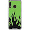 Green Flames Galaxy A30 Clear Case