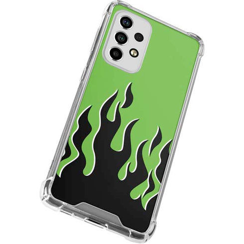 Green Flames Galaxy A53 5G Clear Case