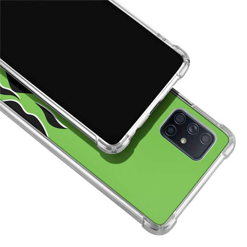 Green Flames Galaxy A71 5G Clear Case