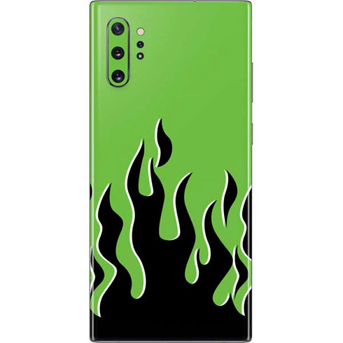 Green Flames Galaxy Note 10 Plus Skin