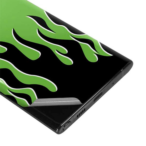 Green Flames Galaxy Note 10 Plus Skin