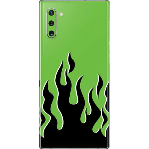 Green Flames Galaxy Note 10 Skin