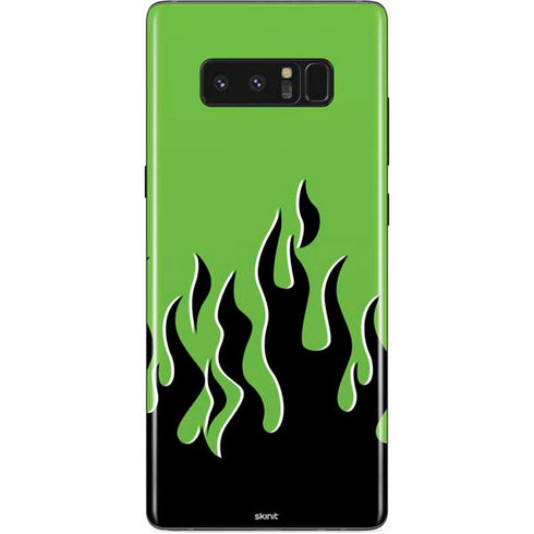 Green Flames Galaxy Note 8 Skin