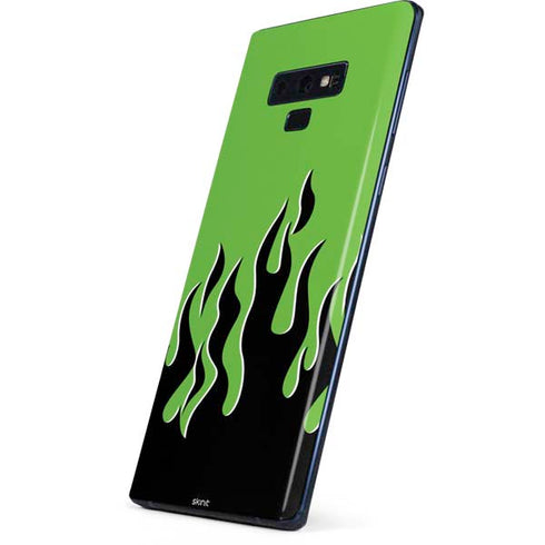 Green Flames Galaxy Note 9 Skin