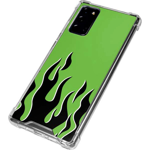 Green Flames Galaxy Note20 5G Clear Case
