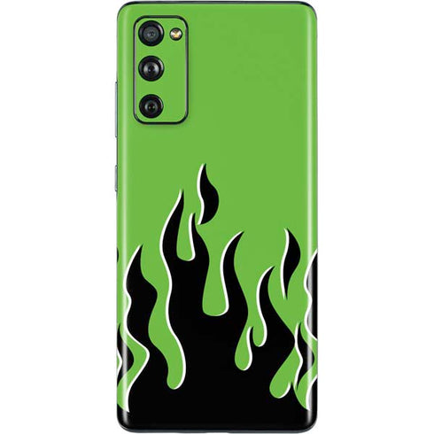 Green Flames Galaxy S20 Fan Edition Skin