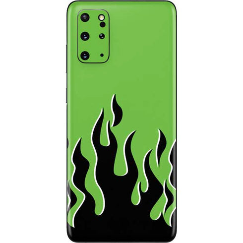 Green Flames Galaxy S20 Plus Skin