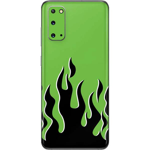 Green Flames Galaxy S20 Skin