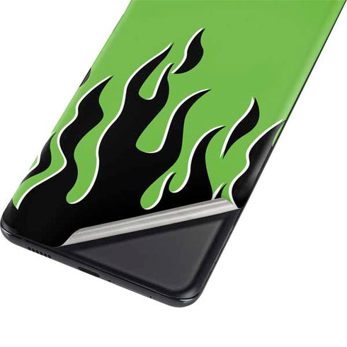 Green Flames Galaxy S21 5G Skin