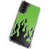 Green Flames Galaxy S21 FE Clear Case