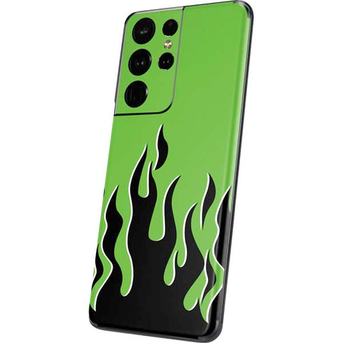 Green Flames Galaxy S21 Ultra 5G Skin