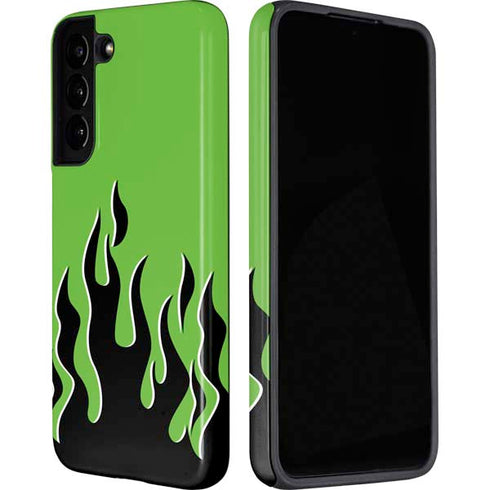 Green Flames Galaxy S22 Plus Pro Case