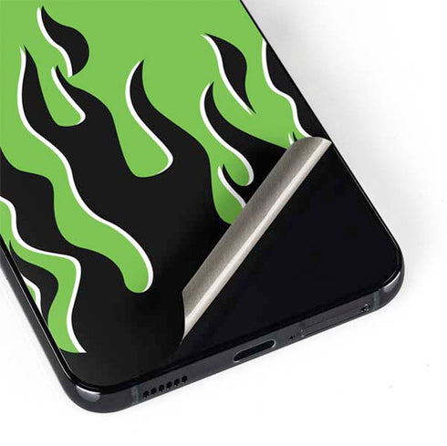 Green Flames Galaxy S22 Plus Skin