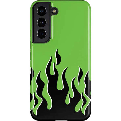 Green Flames Galaxy S22 Pro Case