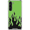 Green Flames Galaxy S23 Clear Case
