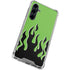 Green Flames Galaxy S23 FE Clear Case