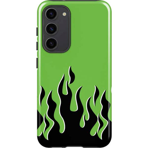 Green Flames Galaxy S23 Plus Pro Case
