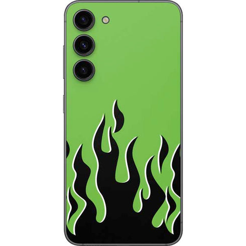 Green Flames Galaxy S23 Plus Skin