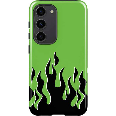 Green Flames Galaxy S23 Pro Case