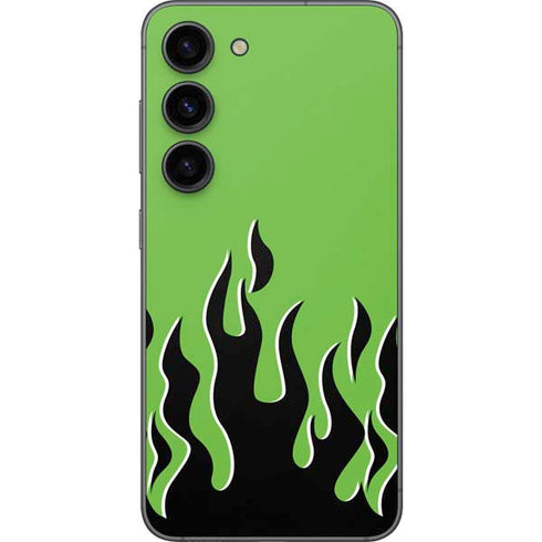 Green Flames Galaxy S23 Skin