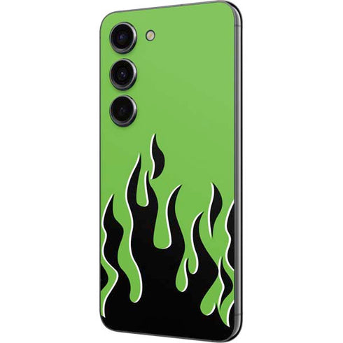 Green Flames Galaxy S23 Skin