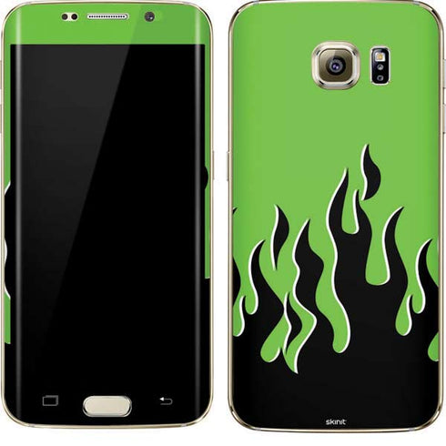 Green Flames Galaxy S7 Edge Skin