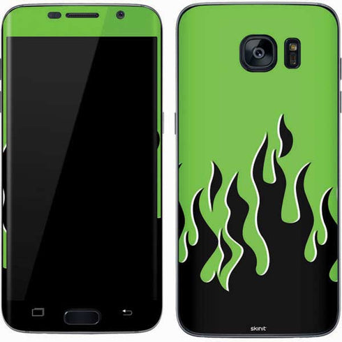Green Flames Galaxy S7 Skin