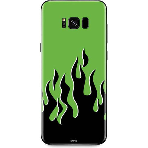 Green Flames Galaxy S8 Plus Skin