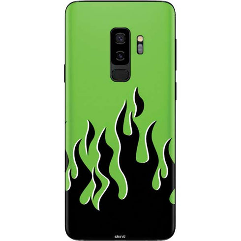 Green Flames Galaxy S9 Plus Skin