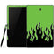 Green Flames Samsung Galaxy Tab Skin