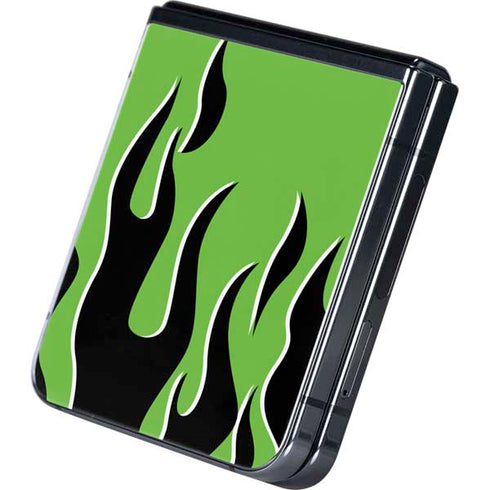 Green Flames Galaxy Z Flip5 5G Skin