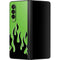 Green Flames Galaxy Z Fold3 5G Skin