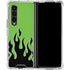 Green Flames Galaxy Z Fold4 5G Clear Case