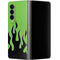 Green Flames Galaxy Z Fold4 5G Skin
