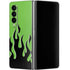 Green Flames Galaxy Z Fold4 5G Skin