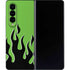 Green Flames Galaxy Z Fold4 5G Skin