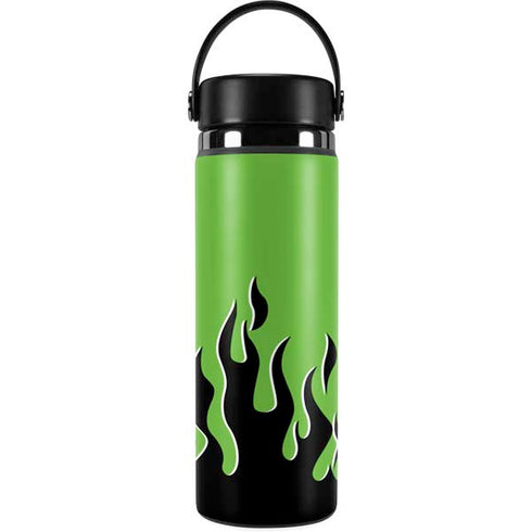 Green Flames Hydro Flask 20oz Wide Mouth Skin