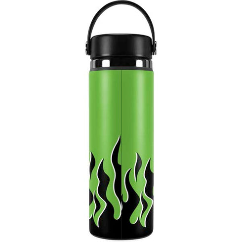 Green Flames Hydro Flask 20oz Wide Mouth Skin