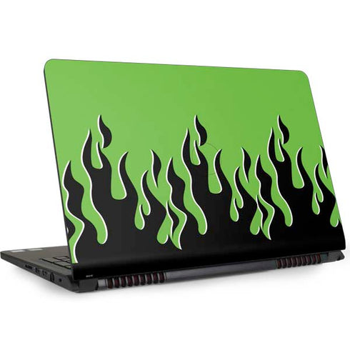 Green Flames Dell Inspiron Skin