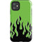 Green Flames iPhone 11 Impact Case